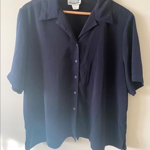 Vintage black button up top